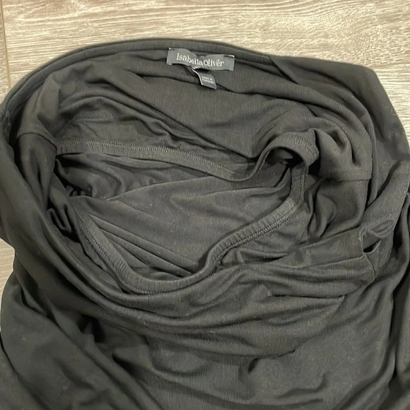 NWOT Isabella Oliver Brunswick Black Maternity Dress Ruched  One Shoulde… - Picture 13 of 16